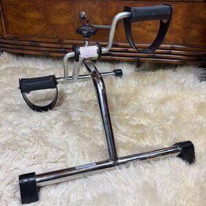 Under Desk Metal Pedal Leg Arm Exercise Cycle with Adjustable Resistance